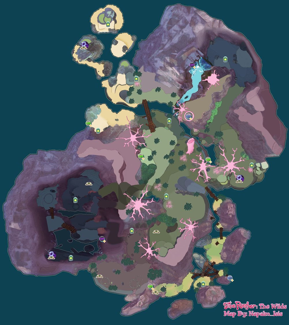 Slime Rancher: All Maps (Food and Resource Locations)
