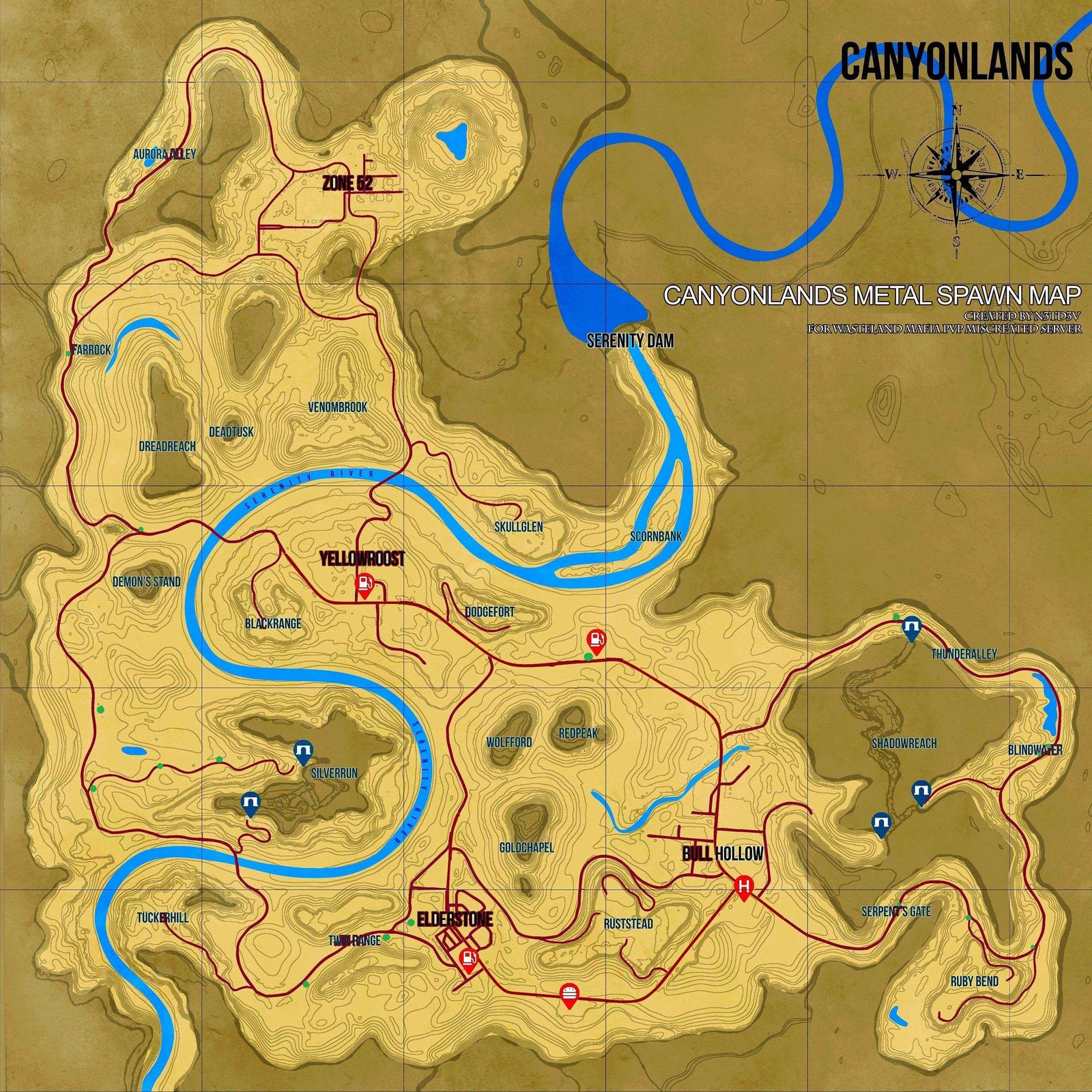Canyonlands Metal Spawn Locations