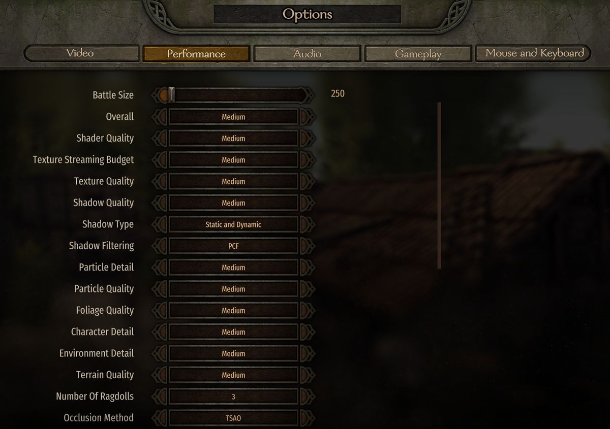 Bannerlord Best Settings for Performance