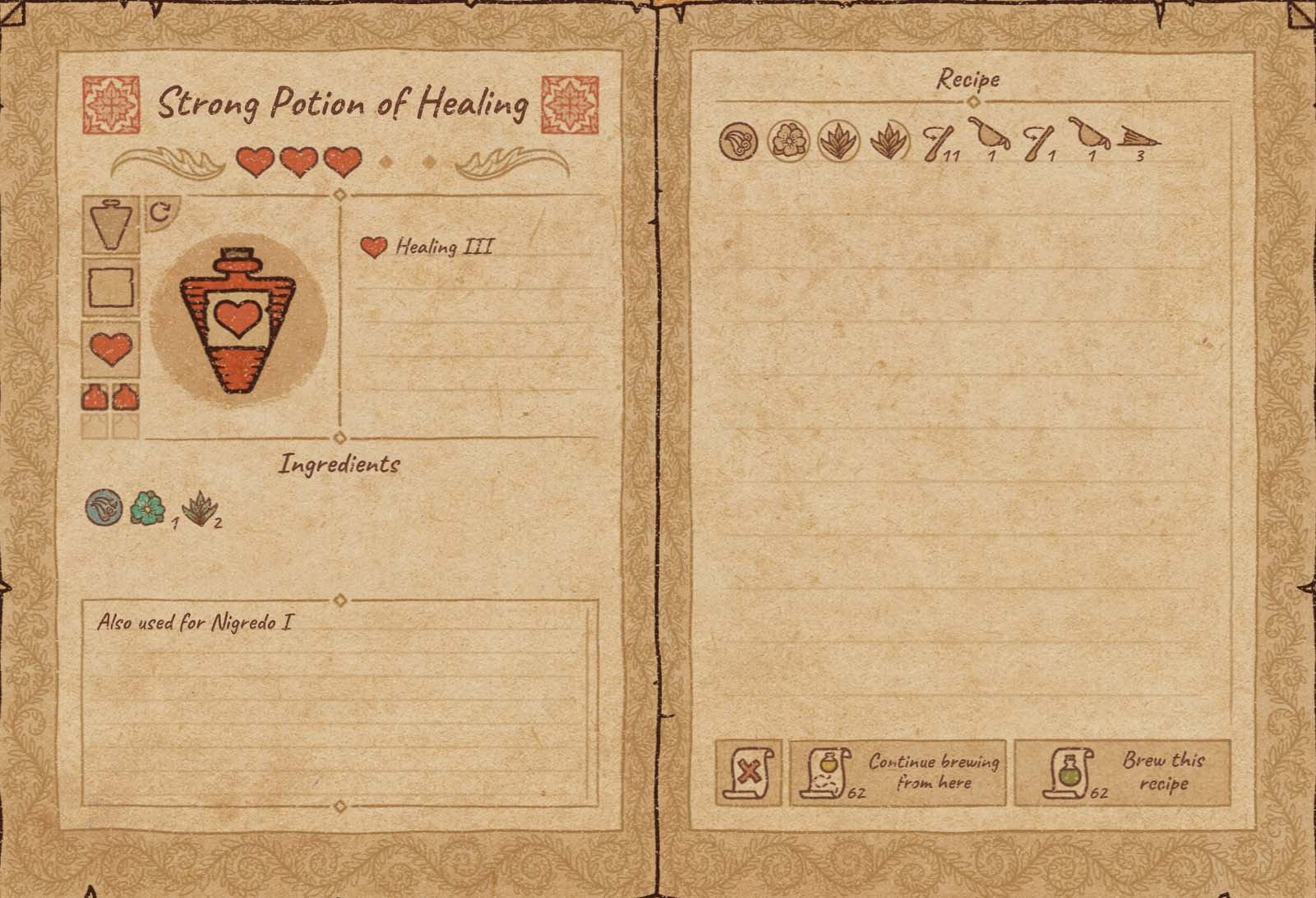 Карта алхимии potion craft