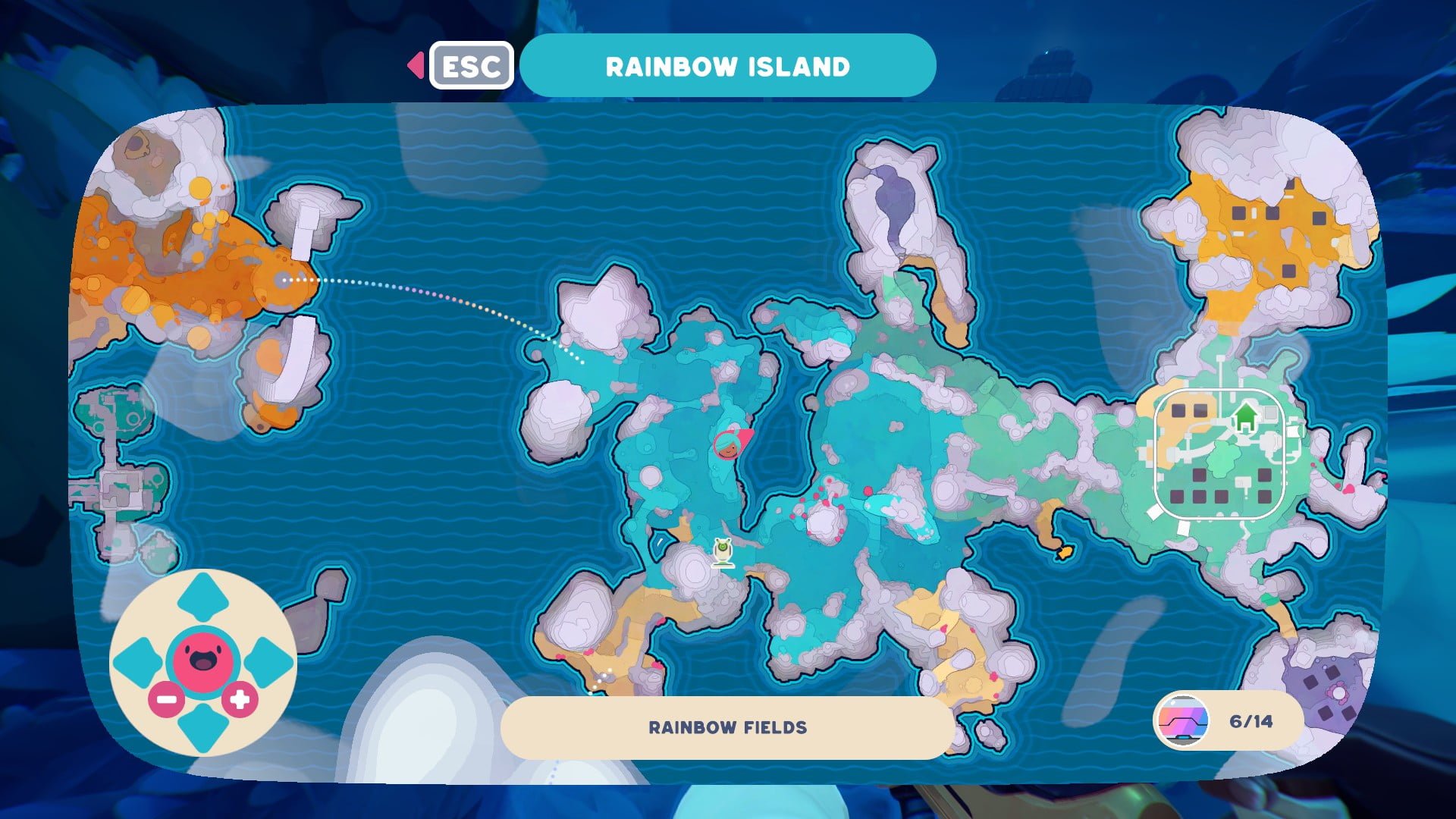 All Rainbow Fields Map Data Node locations in Slime Rancher 2 - Gamepur