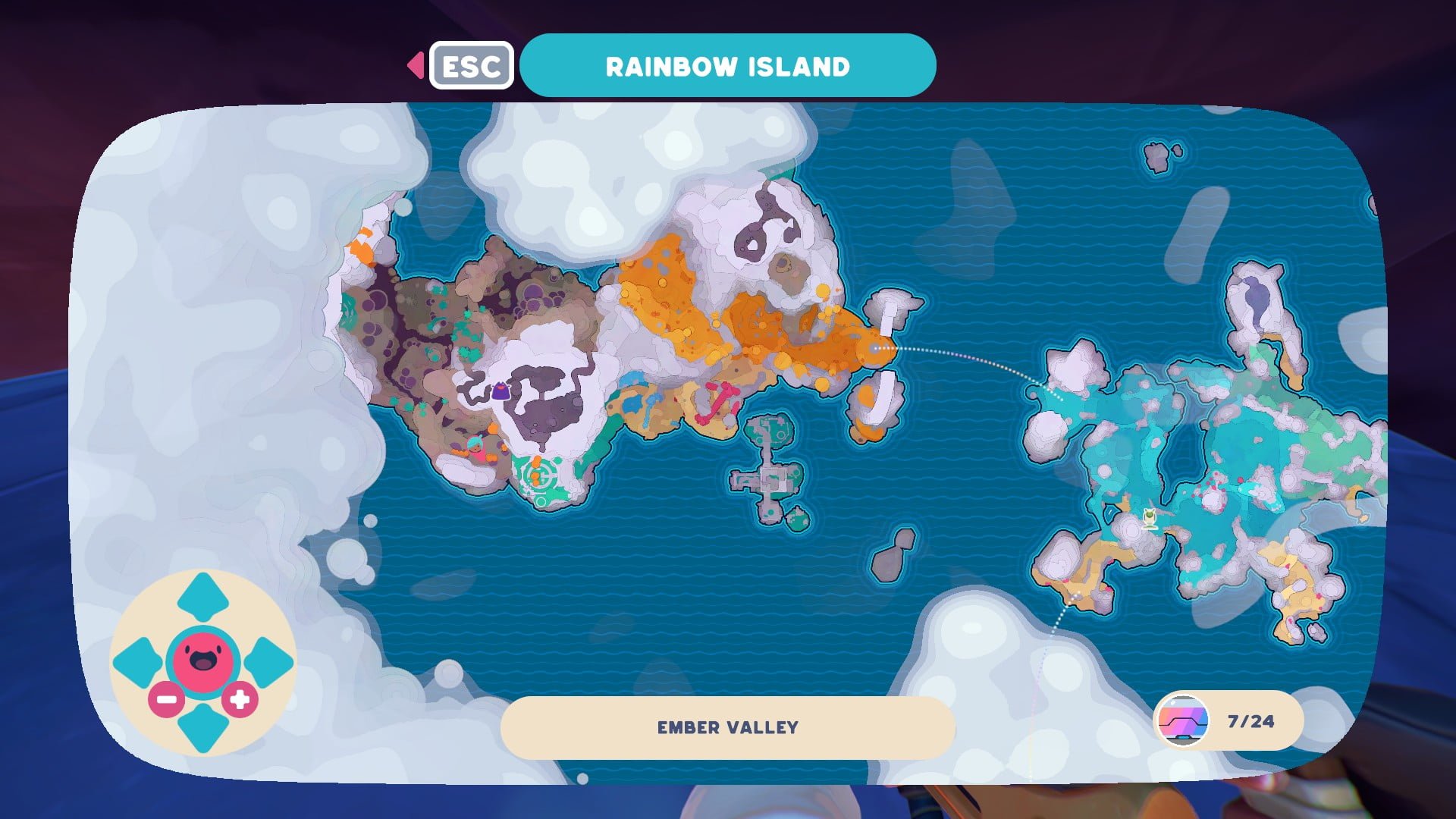 All Ember Valley Map Node locations in Slime Rancher 2 - Gamepur