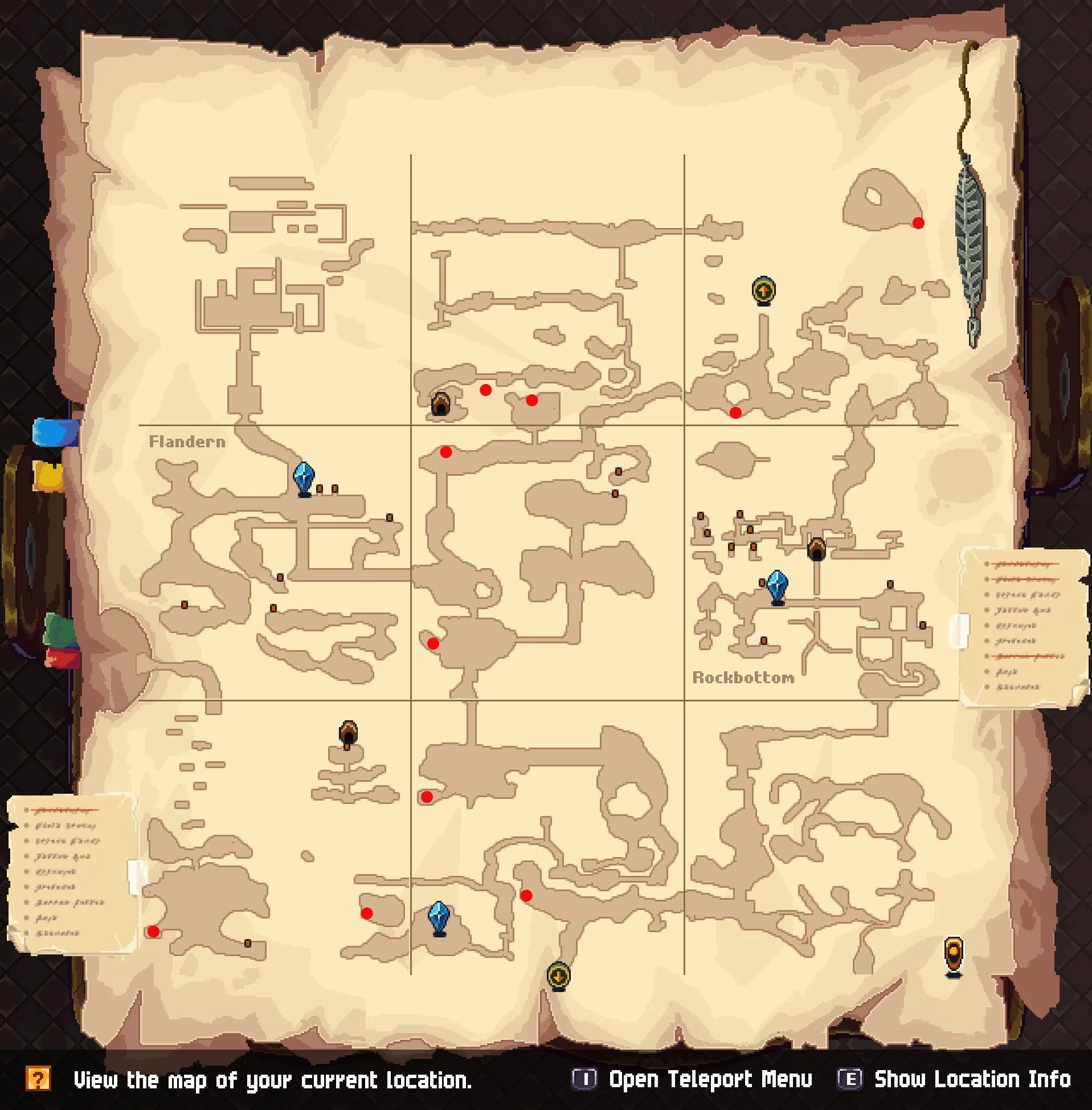 Crystal Location Map (Spoilers) Crystal Location Map (Spoilers)