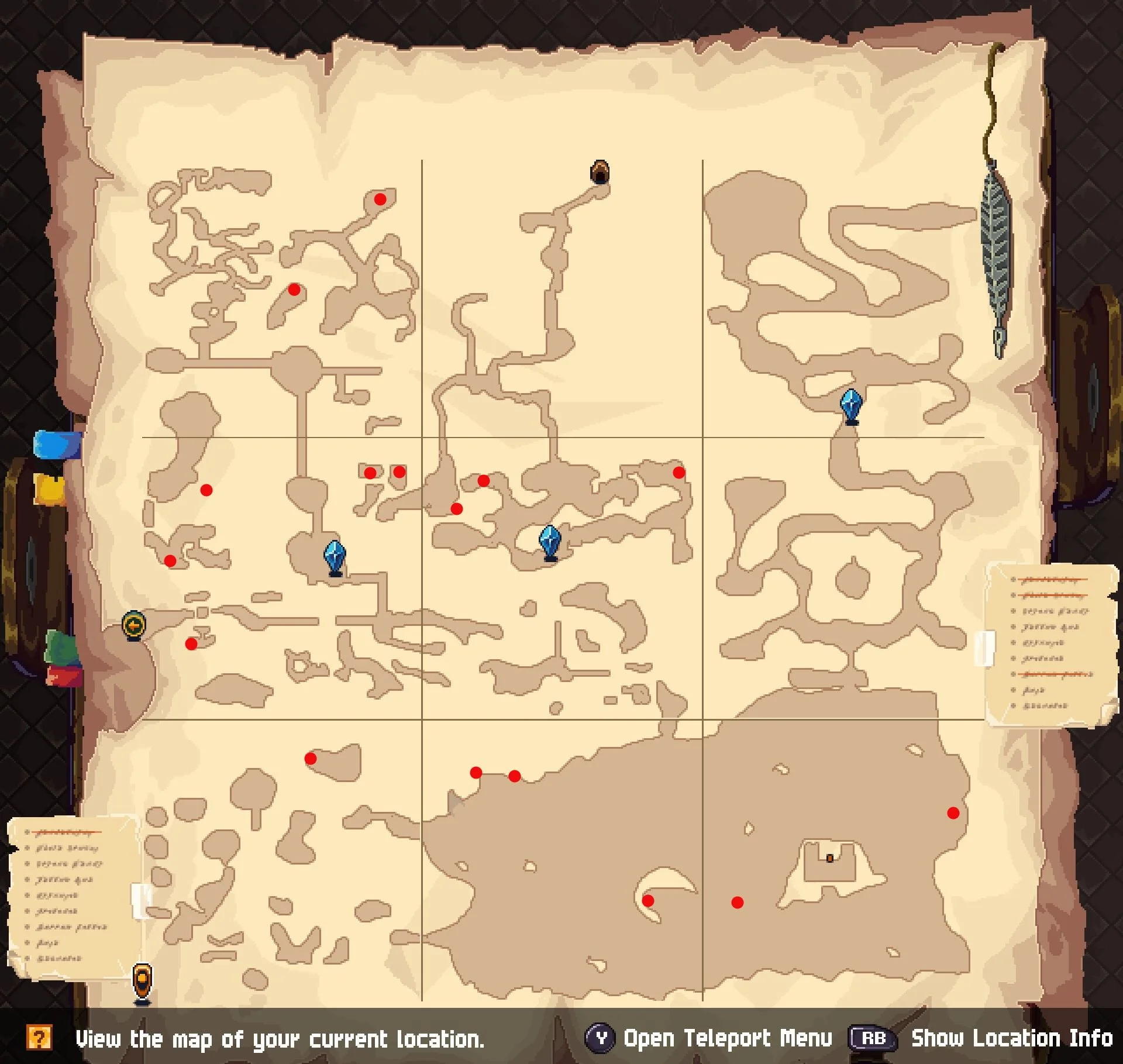 Crystal Location Map (Spoilers) Crystal Location Map (Spoilers)