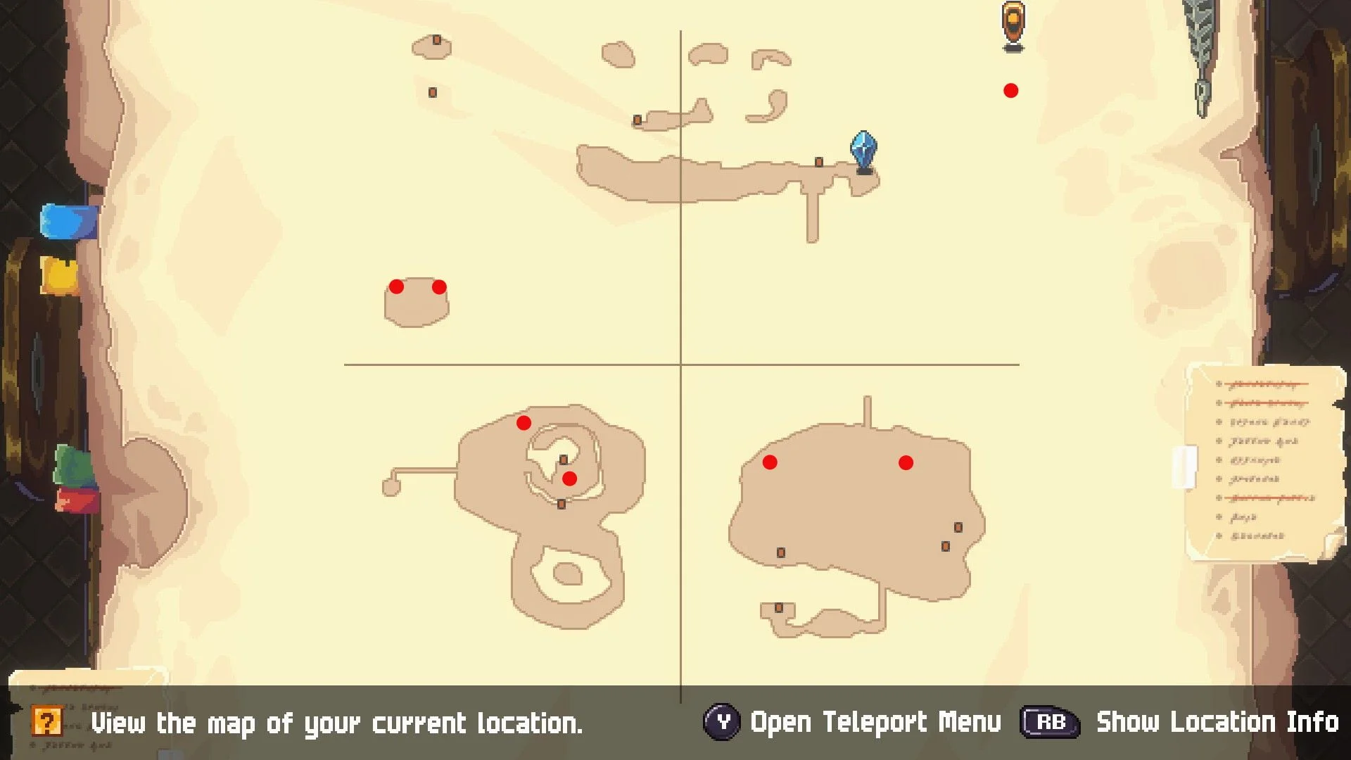 Crystal Location Map (Spoilers) Crystal Location Map (Spoilers)