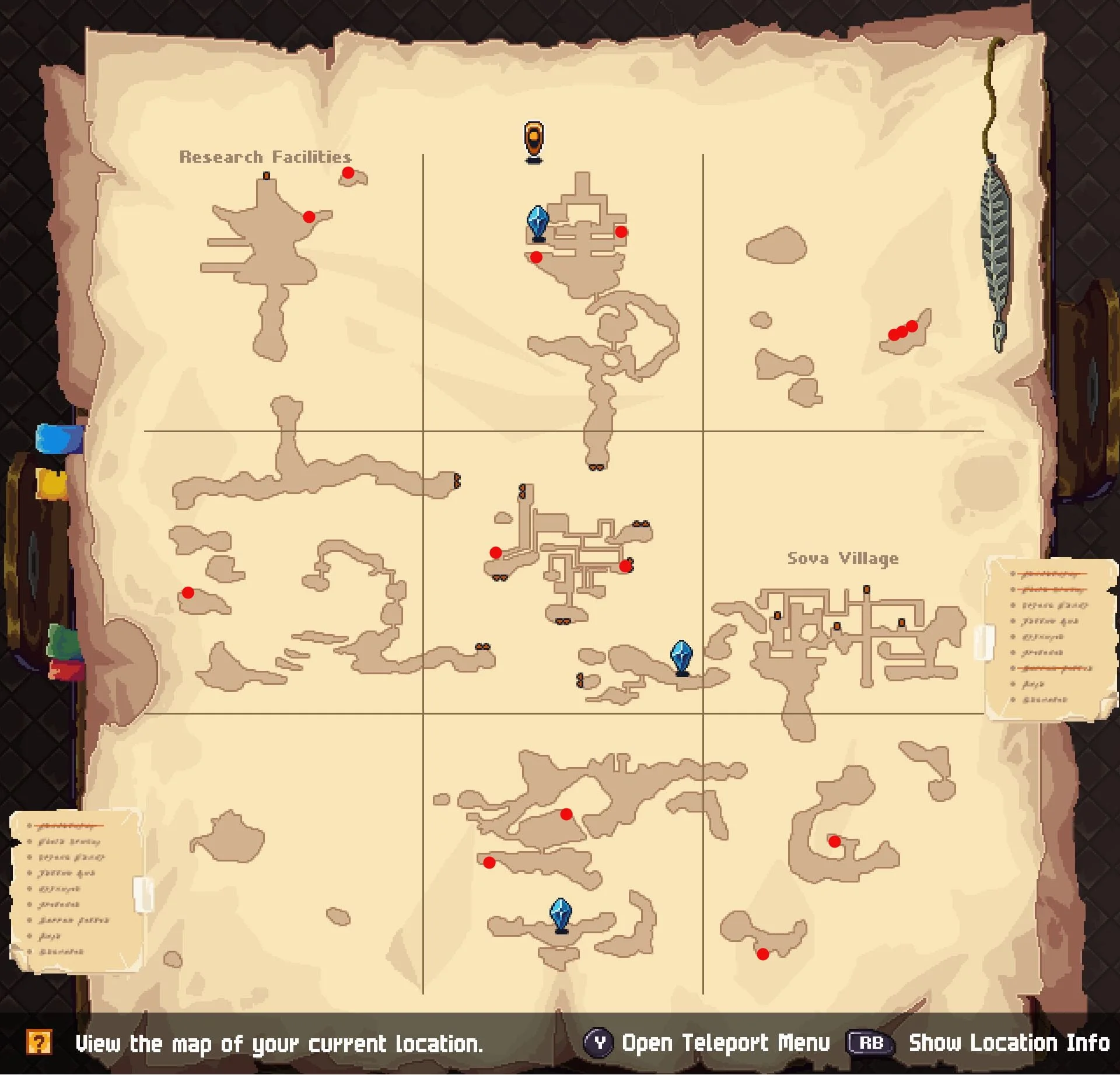 Crystal Location Map (Spoilers) Crystal Location Map (Spoilers)