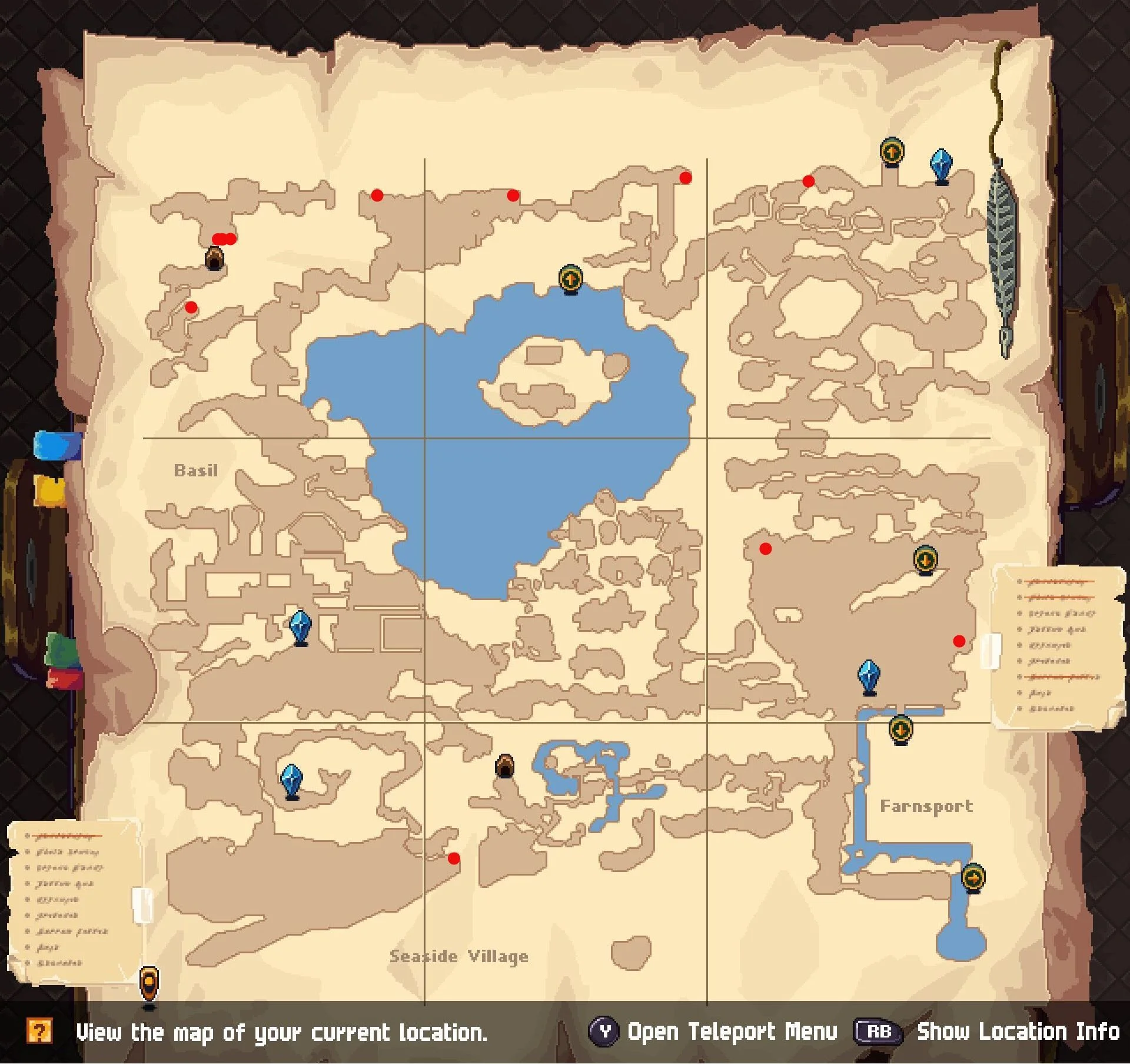 Crystal Location Map (Spoilers) Crystal Location Map (Spoilers)