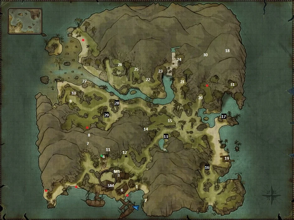 Maps with chest skill levels