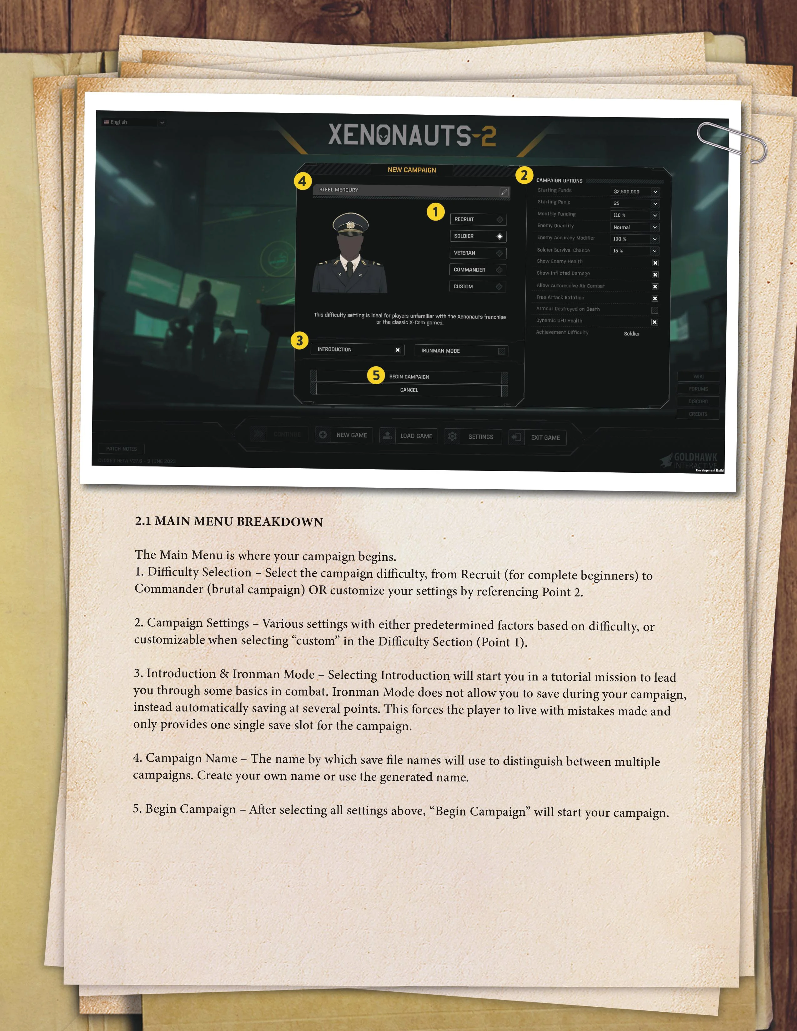 Xenonauts 2 - Official Early Access Quick Start Guide Xenonauts 2 - Official Early Access Quick Start Guide